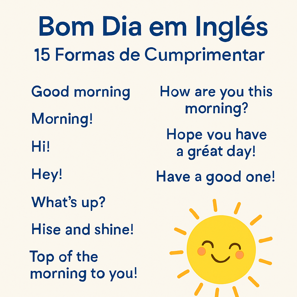 Bom Dia em Inglês: 15 Maneiras de Cumprimentar e Começar o Dia Bem