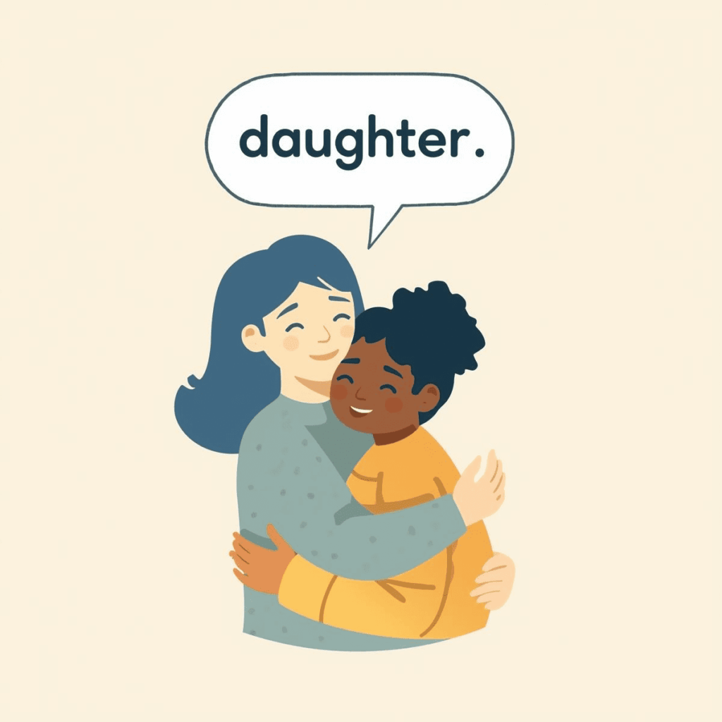 1000000384 1024x1024 - Filha em Ingl&ecirc;s: Guia Completo com Pron&uacute;ncia, Exemplos e Exerc&iacute;cios