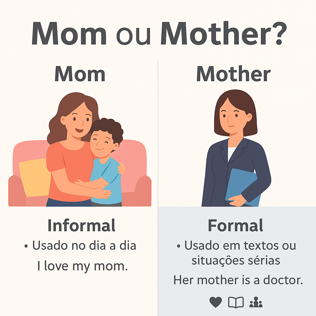 Mom ou Mother: Qual a Diferença e Como Usar Corretamente em Inglês